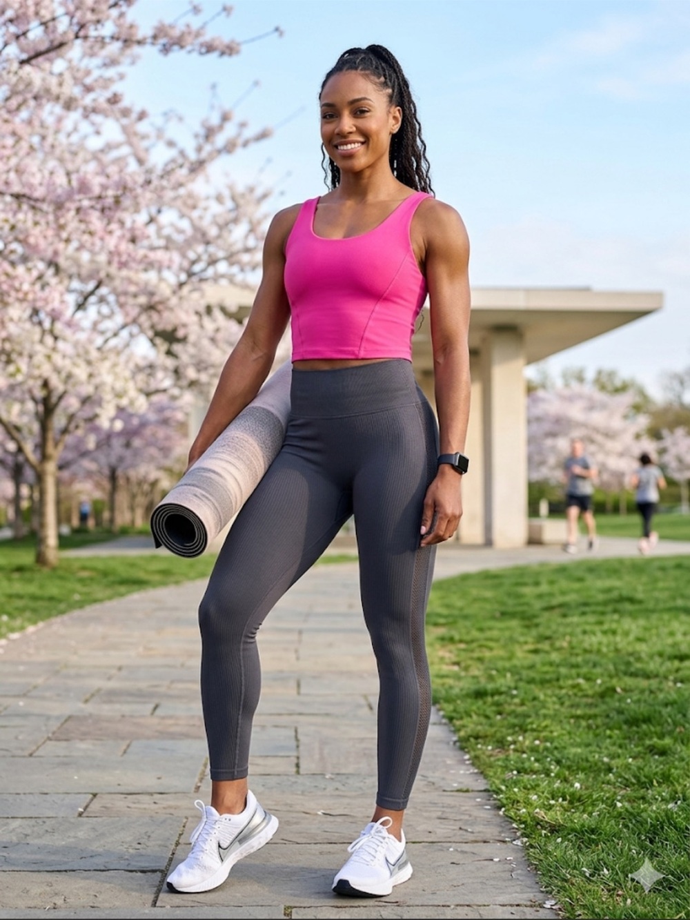 BuffBunny Collection | Athletic Pink Crop Tank Top | M
